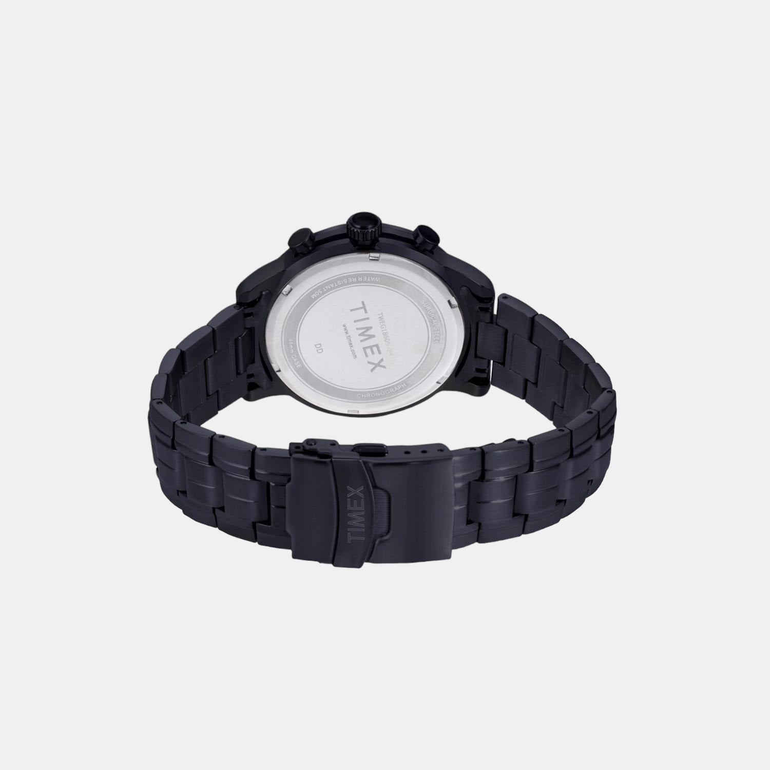 E Class Men Quartz Black Dial Chronograph Stainless Steel Watch TWEG18605