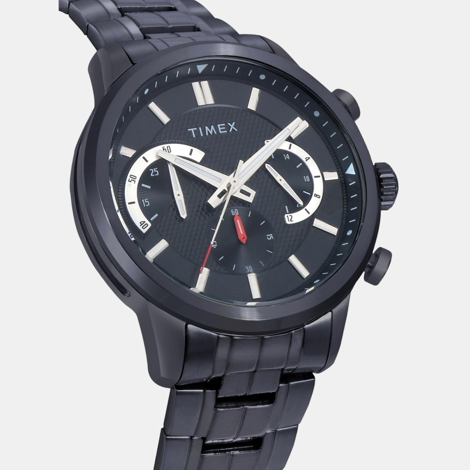 E Class Men Quartz Black Dial Chronograph Stainless Steel Watch TWEG18605