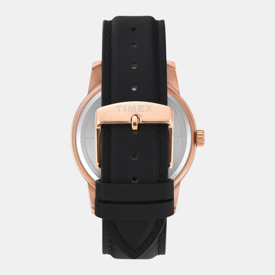 Fashion Men Quartz Silver Dial Multi-Function Leather Watch TWEG18908
