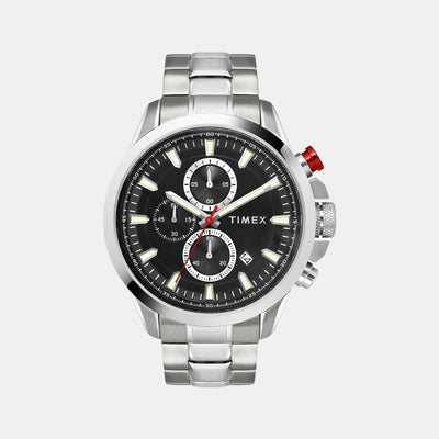 E Class Men Quartz Black Dial Chronograph Stainless Steel Watch TWEG19300
