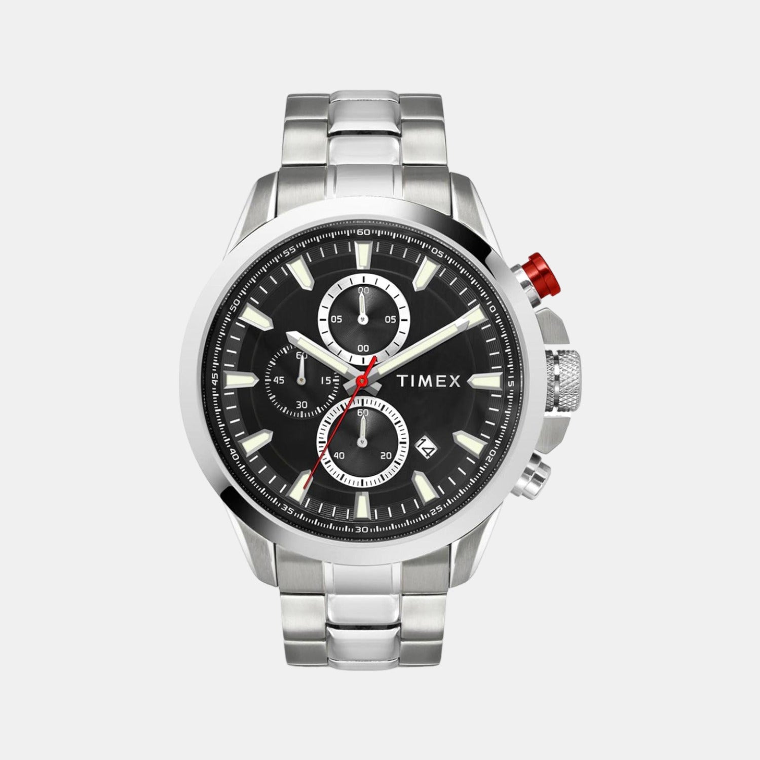 E Class Men Quartz Black Dial Chronograph Stainless Steel Watch TWEG19300