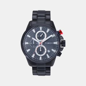 E Class Men Quartz Black Dial Chronograph Stainless Steel Watch TWEG19301