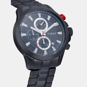 E Class Men Quartz Black Dial Chronograph Stainless Steel Watch TWEG19301