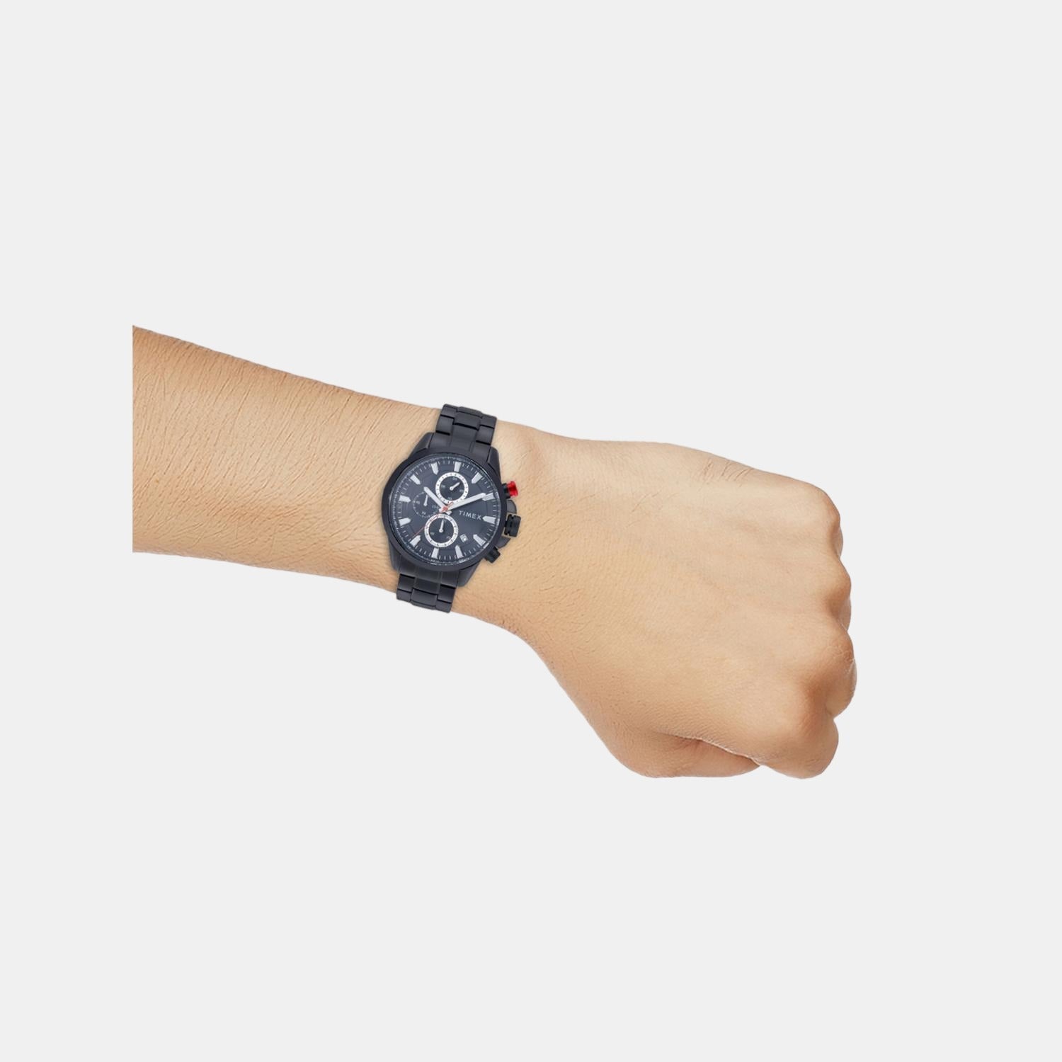 E Class Men Quartz Black Dial Chronograph Stainless Steel Watch TWEG19301