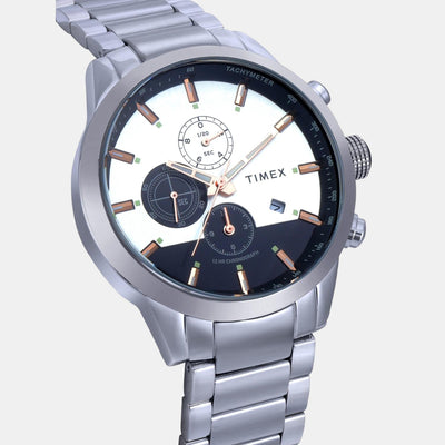 E Class Men Quartz Silver Dial Chronograph Stainless Steel Watch TWEG19400