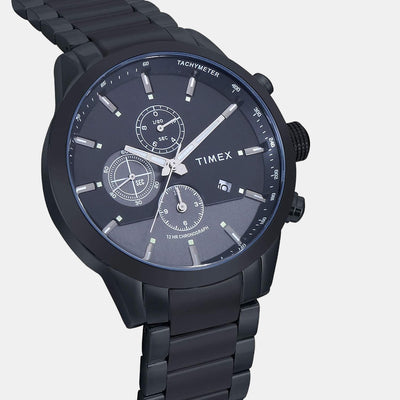 E Class Men Quartz Black Dial Chronograph Stainless Steel Watch TWEG19401