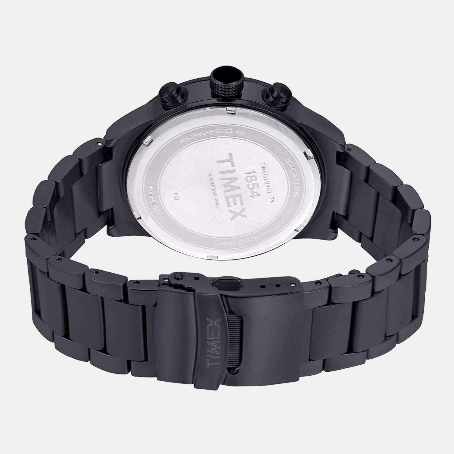 E Class Men Quartz Black Dial Chronograph Stainless Steel Watch TWEG19401