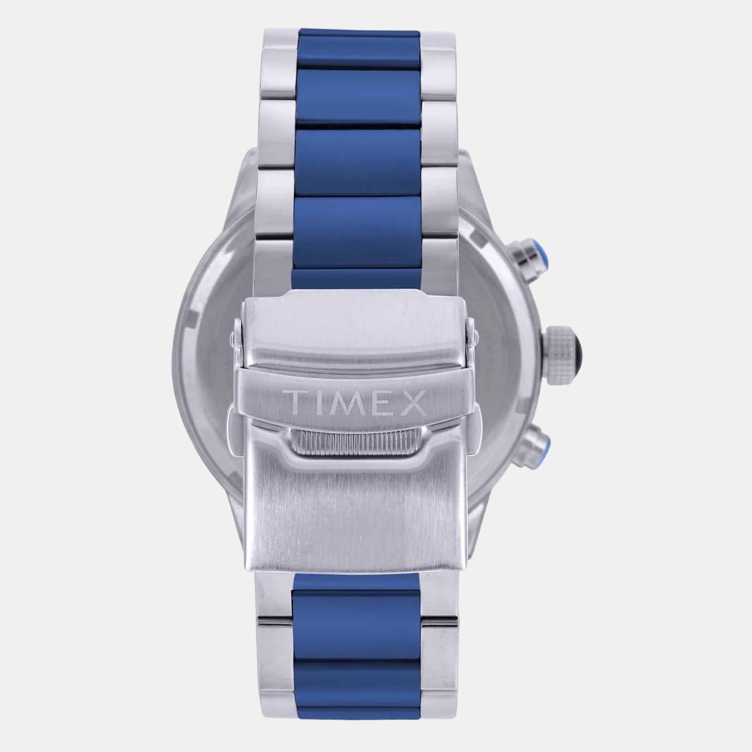 E Class Men Quartz Blue Dial Chronograph Stainless Steel Watch TWEG19404