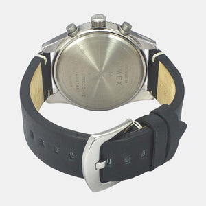 Fashion Men Quartz Black Dial Chronograph Leather Watch TWEG19500