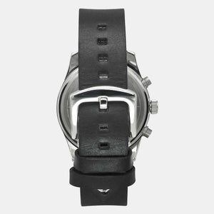 Fashion Men Quartz Black Dial Chronograph Leather Watch TWEG19500
