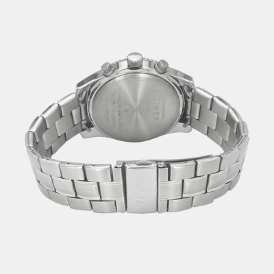 Fashion Men Quartz Silver Dial Chronograph Stainless Steel Watch TWEG19503