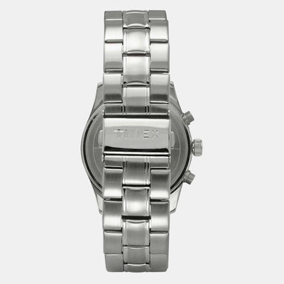 Fashion Men Quartz Silver Dial Chronograph Stainless Steel Watch TWEG19503