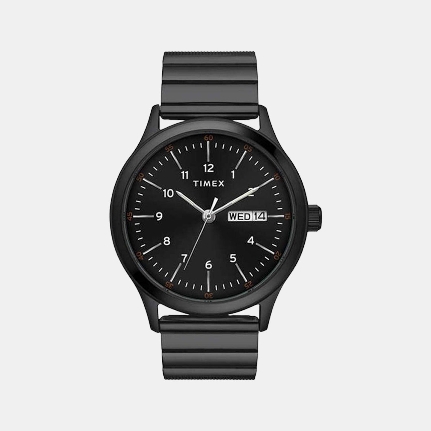 Fashion Men Quartz Black Dial Analog Stainless Steel Watch TWEG19705