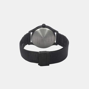Fashion Men Quartz Black Dial Analog Stainless Steel Watch TWEG19705