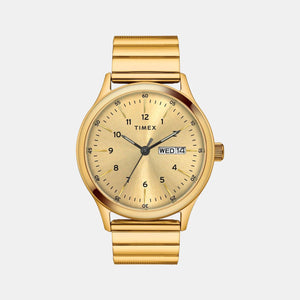 Fashion Men Quartz Gold Dial Analog Brass Watch TWEG19706