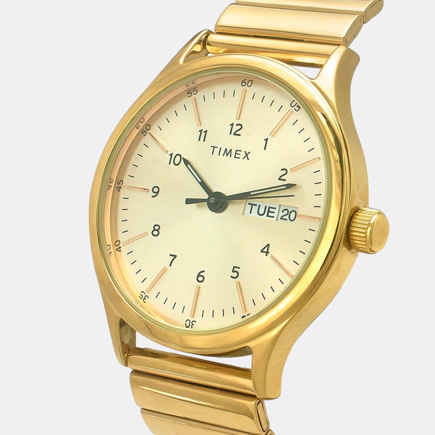 Fashion Men Quartz Gold Dial Analog Brass Watch TWEG19706