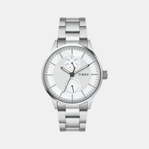 Fashion Men Quartz Silver Dial Chronograph Stainless Steel Watch TWEG19900