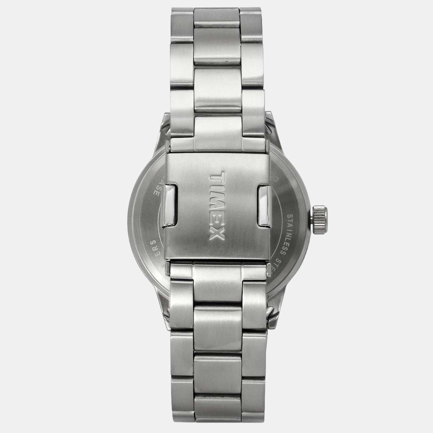 Fashion Men Quartz Silver Dial Chronograph Stainless Steel Watch TWEG19900