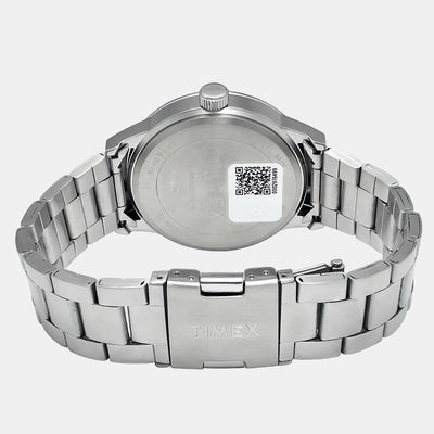 Fashion Men Quartz Silver Dial Chronograph Stainless Steel Watch TWEG19900