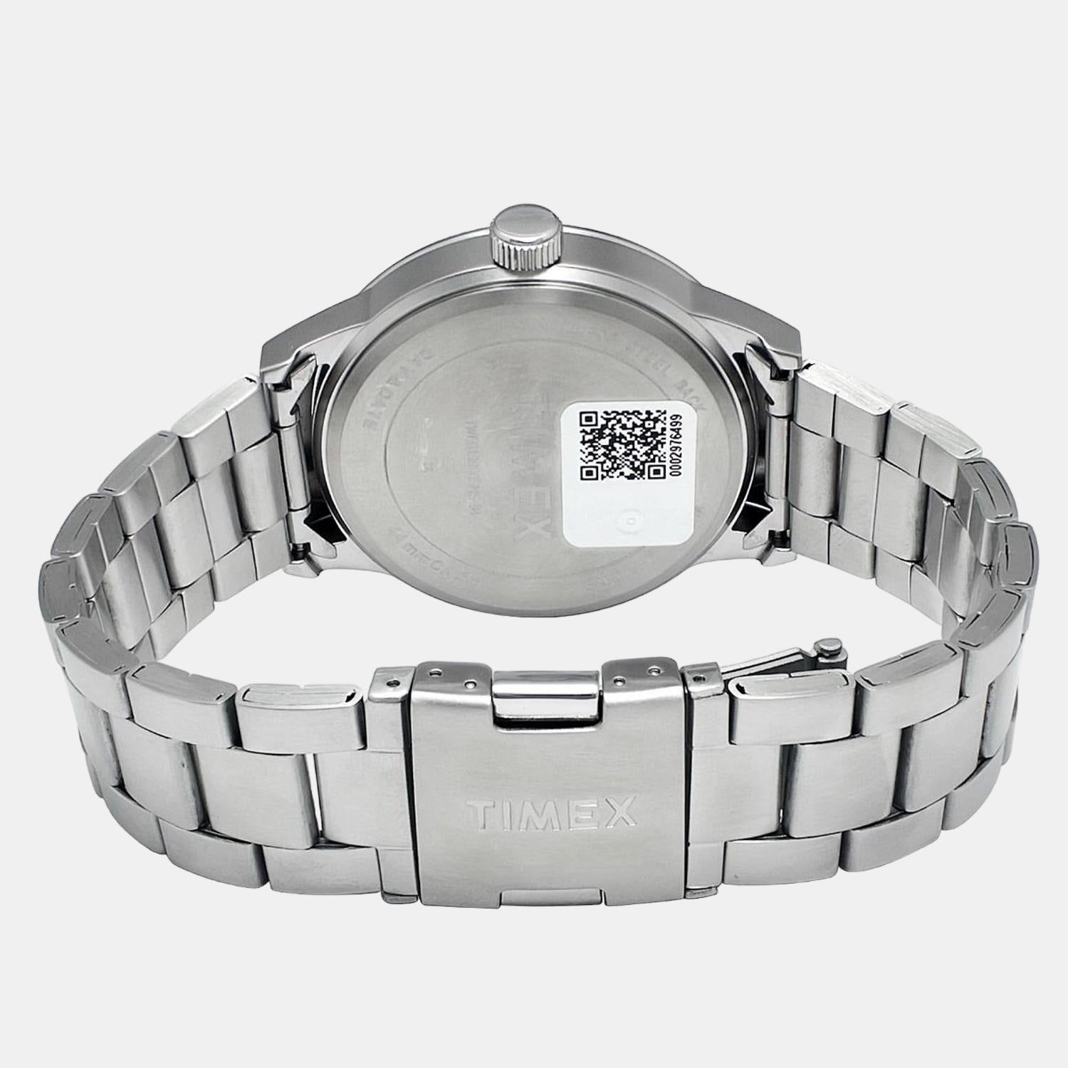 Fashion Men Quartz Silver Dial Chronograph Stainless Steel Watch TWEG19900