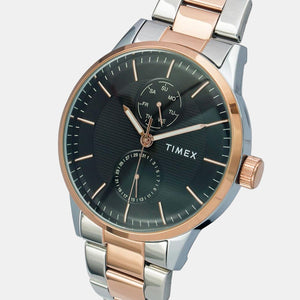 Fashion Men Quartz Black Dial Chronograph Stainless Steel Watch TWEG19903