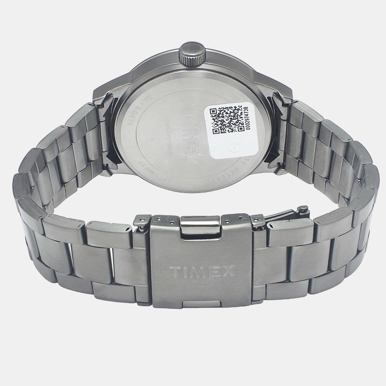 Fashion Men Quartz Grey Dial Chronograph Stainless Steel Watch TWEG19904
