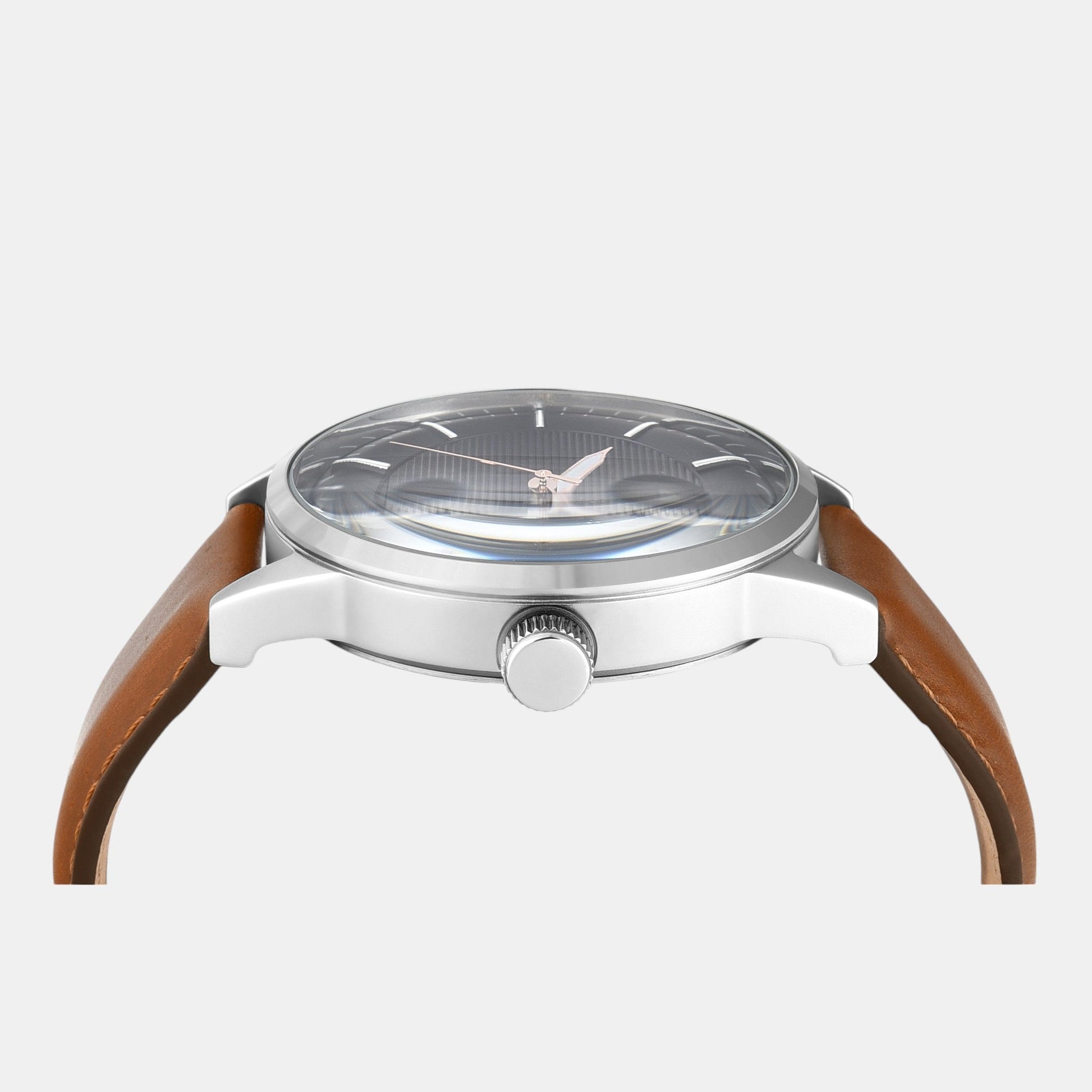 Fashion Men Quartz Blue Dial Multi-Function Leather Watch TWEG19912