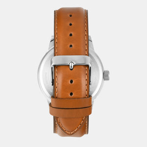 Fashion Men Quartz Blue Dial Multi-Function Leather Watch TWEG19912