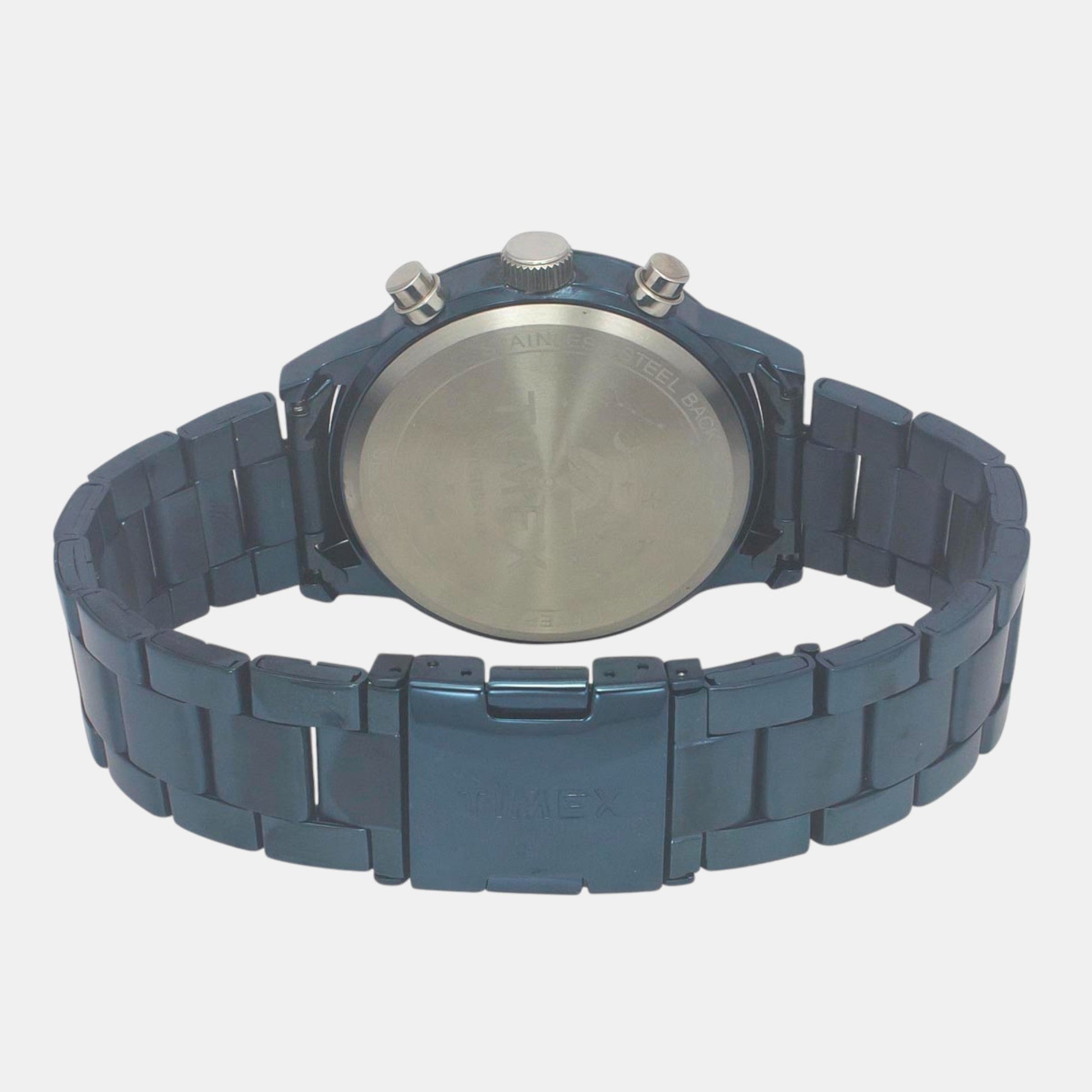 Fashion Men Quartz Blue Dial Chronograph Stainless Steel Watch TWEG19934
