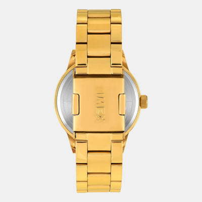Fashion Men Quartz Champagne Dial Multi-Function Stainless Steel Watch TWEG19945