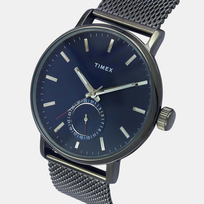Fashion Men Quartz Blue Dial Analog Stainless Steel Watch TWEG20003