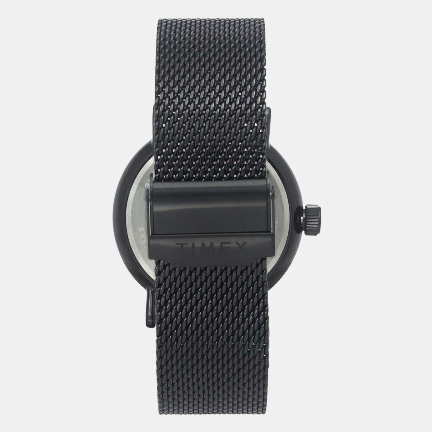 Fashion Men Quartz Black Dial Analog Stainless Steel Watch TWEG20004