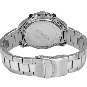 Timex E Class Men's Blue Dial Round Case Chronograph Date Function Watch 47mm TWEG20103