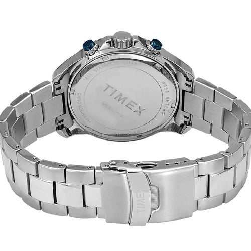 Timex E Class Men's Blue Dial Round Case Chronograph Date Function Watch 47mm TWEG20103