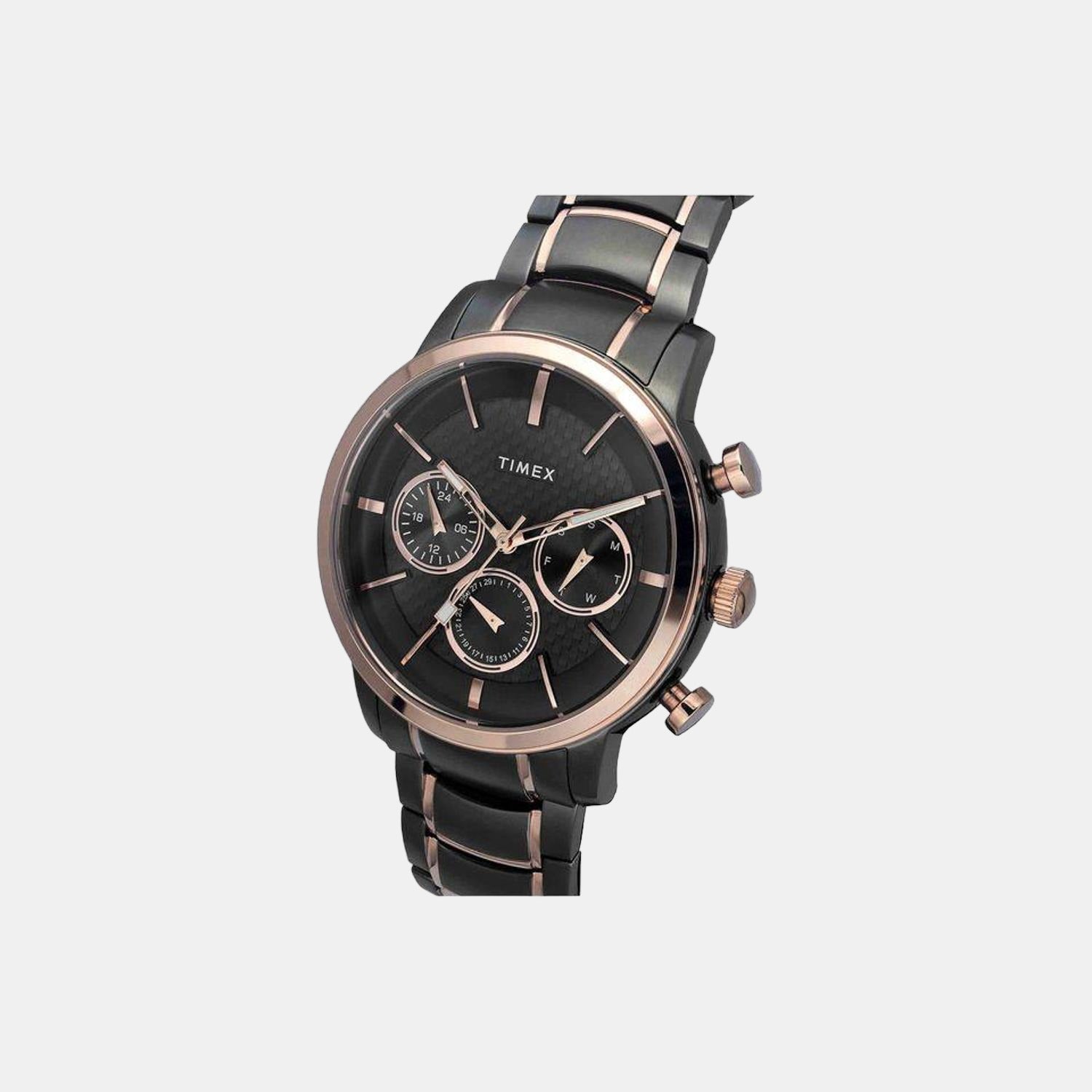 E Class Men Quartz Black Dial Chronograph Stainless Steel Watch TWEG20201