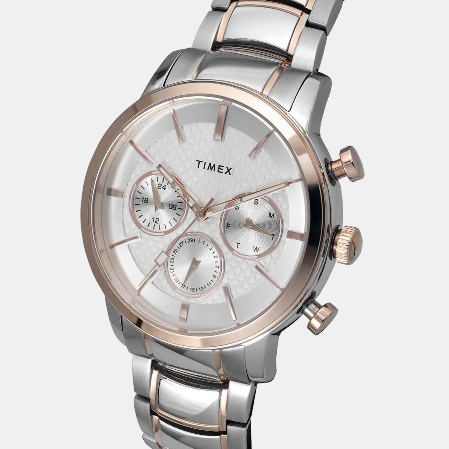 E Class Men Quartz Silver Dial Chronograph Stainless Steel Watch TWEG20202
