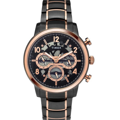 Timex E Class Men Black Round Dial Analog Watch 44mm TWEG20206