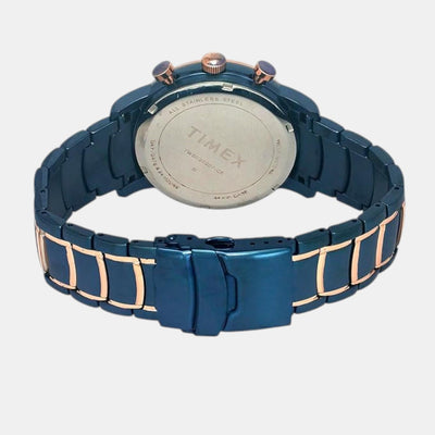 E Class Men Quartz Blue Dial Multi-Function Stainless Steel Watch TWEG20207