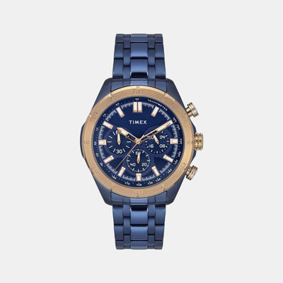 E Class Men Quartz Blue Dial Chronograph Stainless Steel Watch TWEG20300