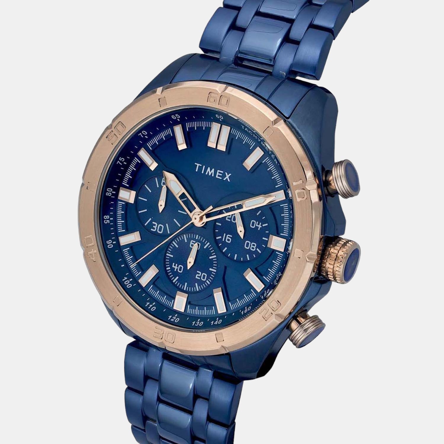 E Class Men Quartz Blue Dial Chronograph Stainless Steel Watch TWEG20300