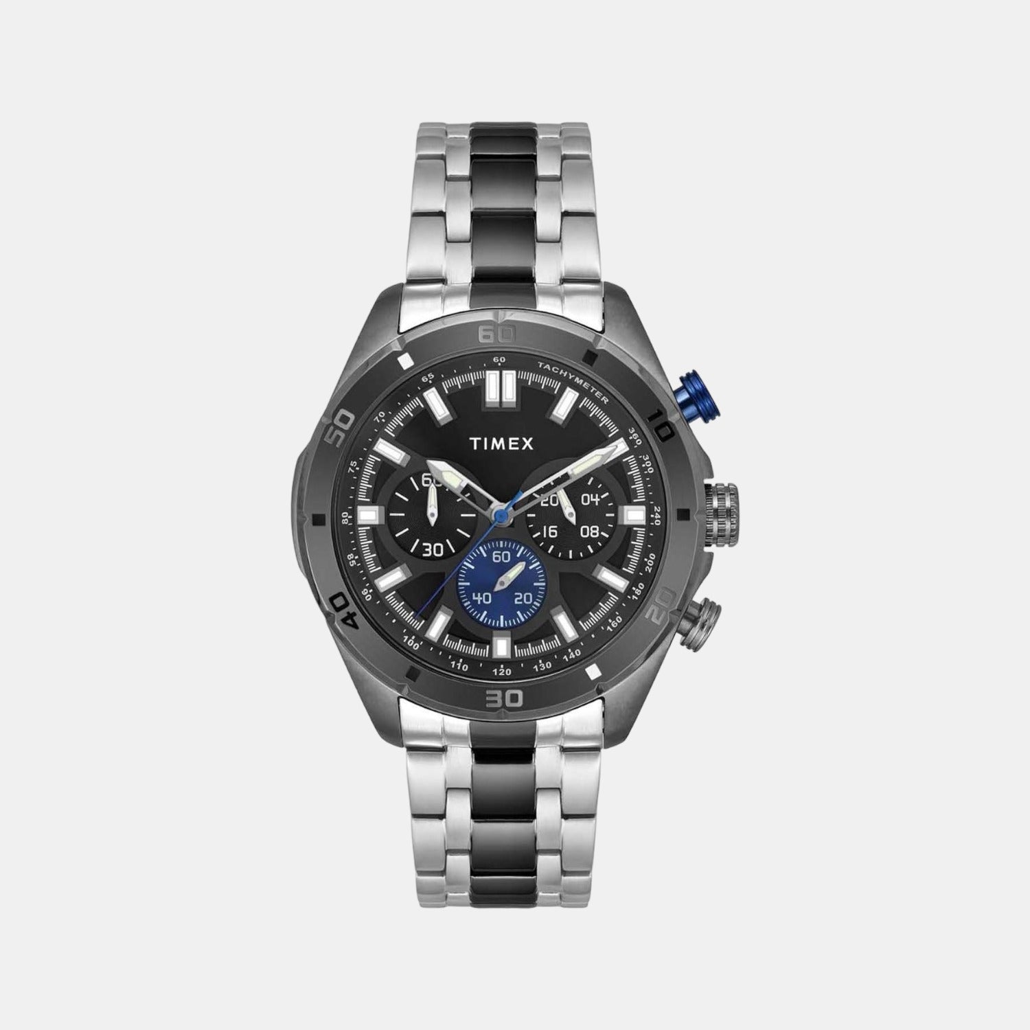 E Class Men Quartz Black Dial Chronograph Stainless Steel Watch TWEG20301