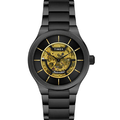 Timex E Class Men's Black Dial Round Case Automatic Function Watch 42mm TWEG20900