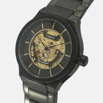 E Class Men Quartz Black Dial Analog Stainless Steel Watch TWEG20900