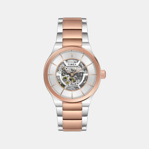E Class Men Quartz Silver Dial Analog Stainless Steel Watch TWEG20901