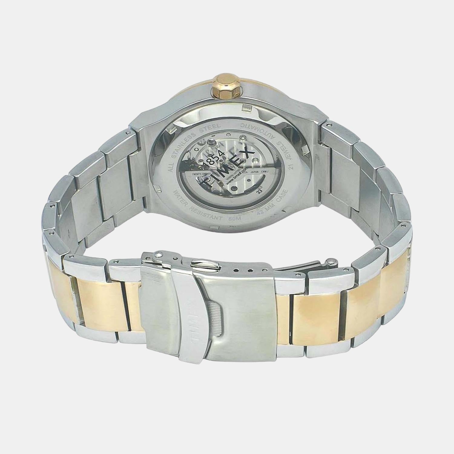 E Class Men Quartz Silver Dial Analog Stainless Steel Watch TWEG20901
