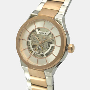 E Class Men Quartz Silver Dial Analog Stainless Steel Watch TWEG20901