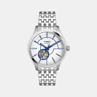 E Class Men Quartz Silver Dial Analog Stainless Steel Watch TWEG21000