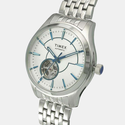 E Class Men Quartz Silver Dial Analog Stainless Steel Watch TWEG21000