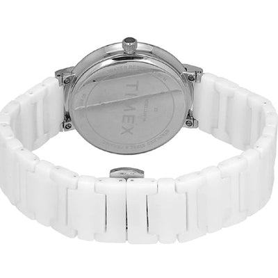 Timex Fashion Men's White Dial Round Case 3 Hands Function Watch 40mm TWEG21200