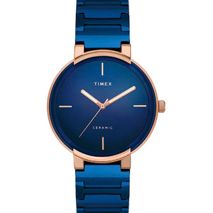 Timex Fashion Men's Blue Dial Round Case 3 Hands Function Watch 40mm TWEG21201